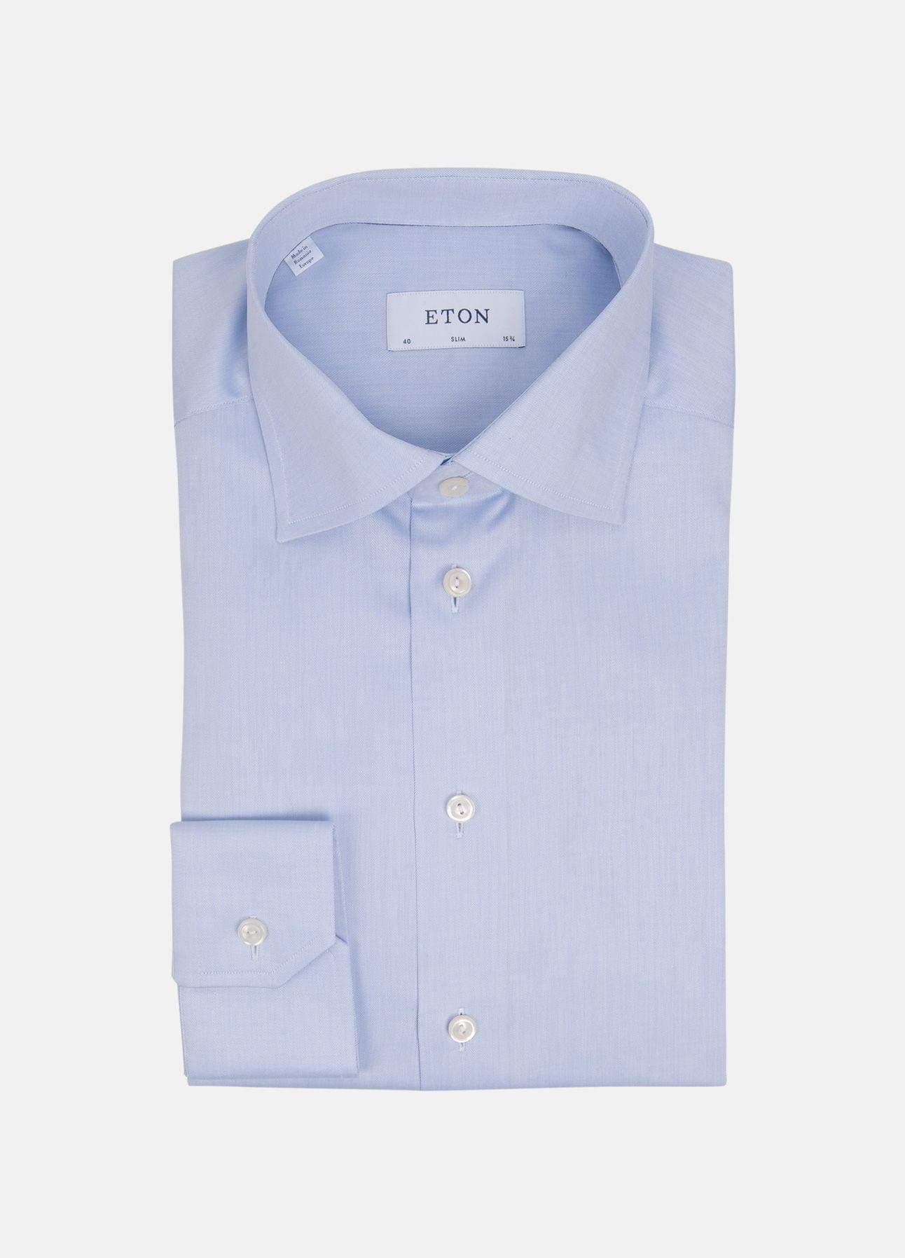 Lyseblå slim fit skjorte fra Eton