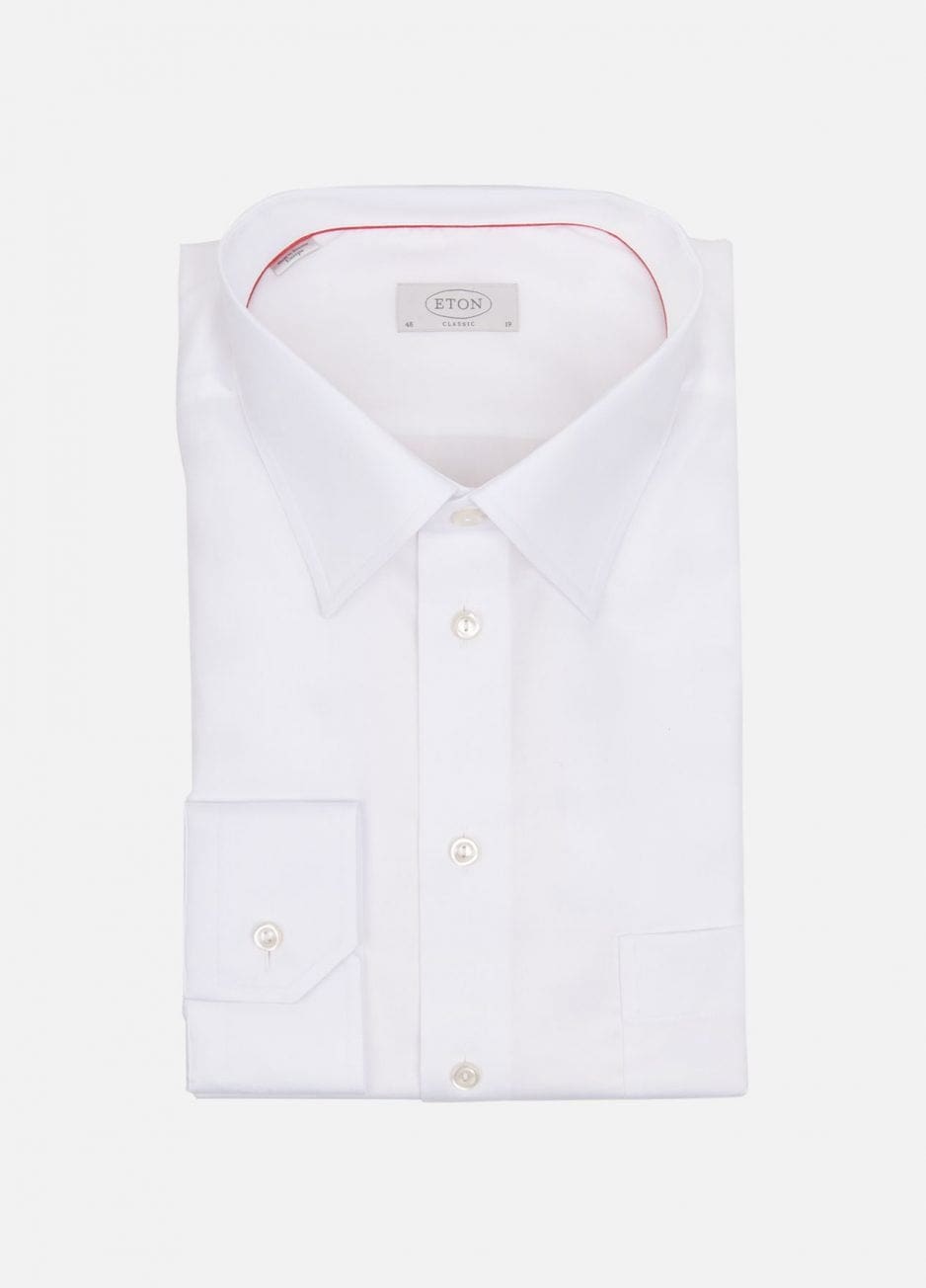 Hvid eton skjorte