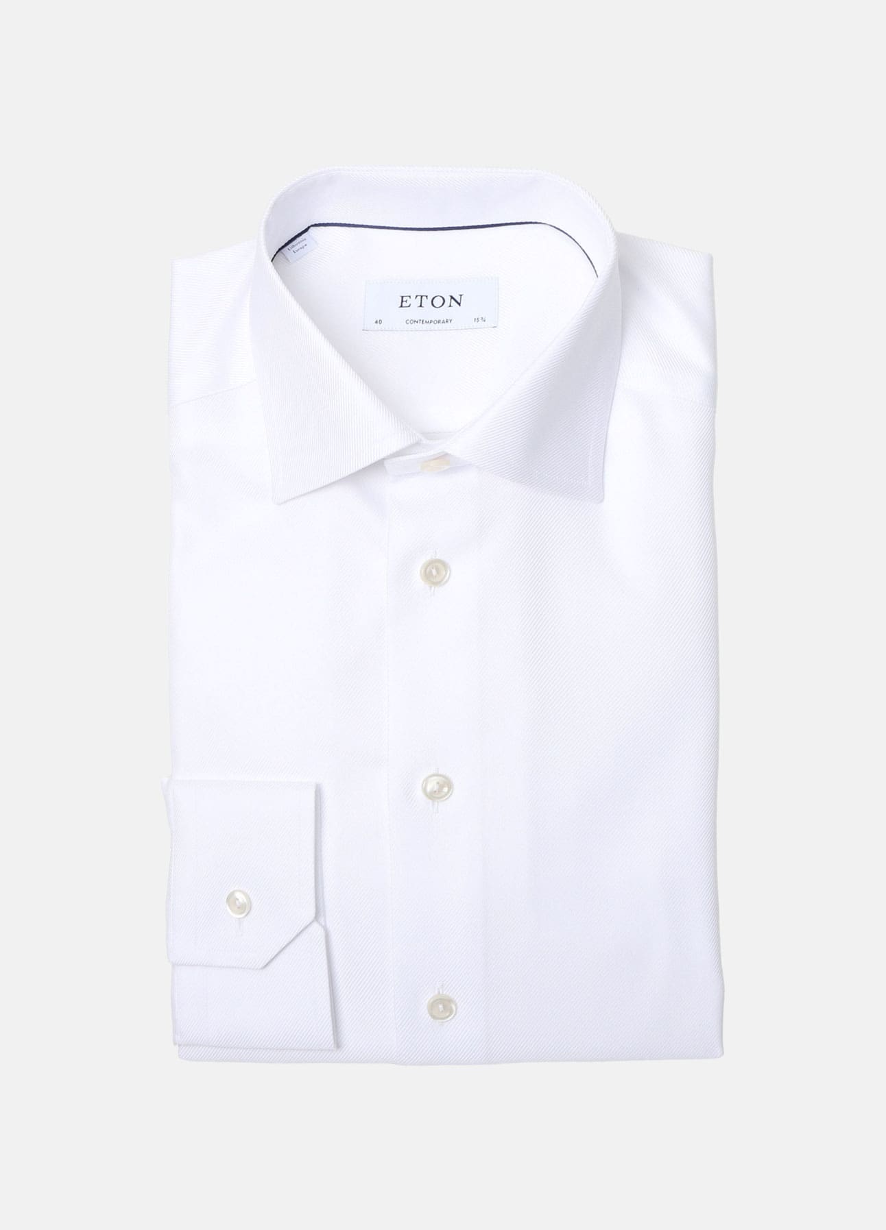 hvid contemporary fit skjorte fra eton